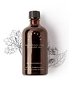 bumwell Baby-Wundschutz Liquid Produktfoto mit botanischen Illustrationen - 100% Naturkosmetik mit Bio-Schwarztee und Eichenrinde