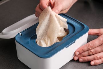 Feuchttücher selber machen: Die selbstgemachten Feuchttücher sind gebrauchsfertig